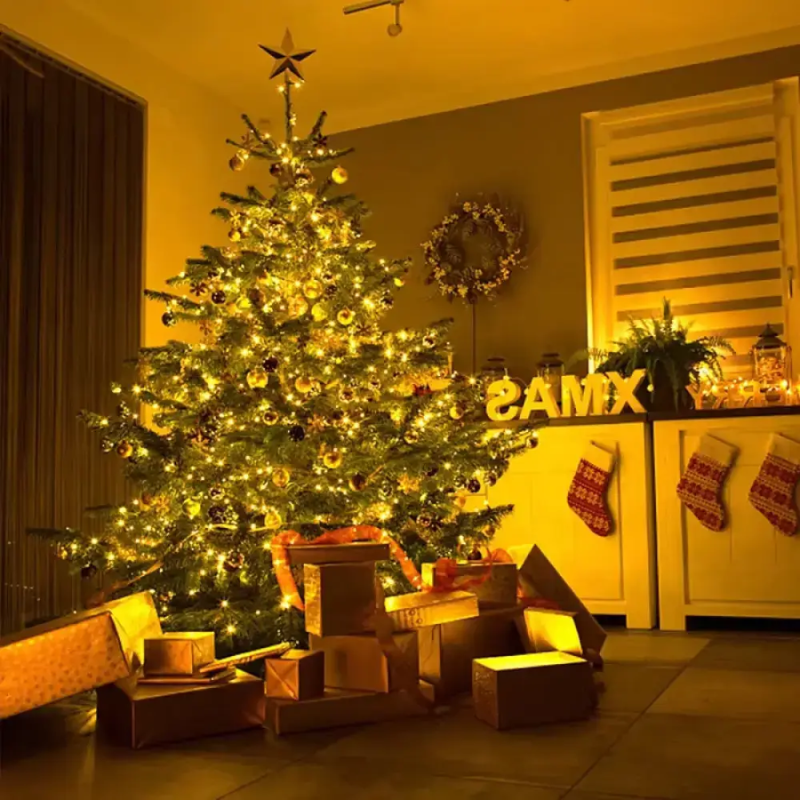 Гірлянда з дистанційним керуванням Роса USB теплий/холодний 120 м 1200 діодів Зелений (2811439755) - фото 5