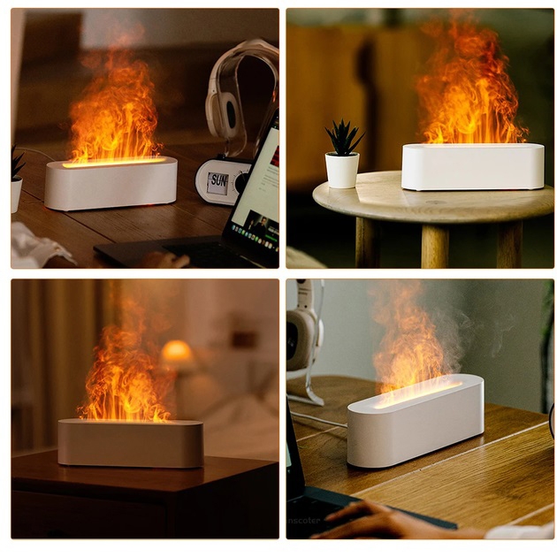 Зволожувач повітря UKC Diffuser А3 ефект полум'я White (tf7087) - фото 5 Зволожувач повітря UKC Diffuser А3 ефект полум'я White (tf7087) - фото 5