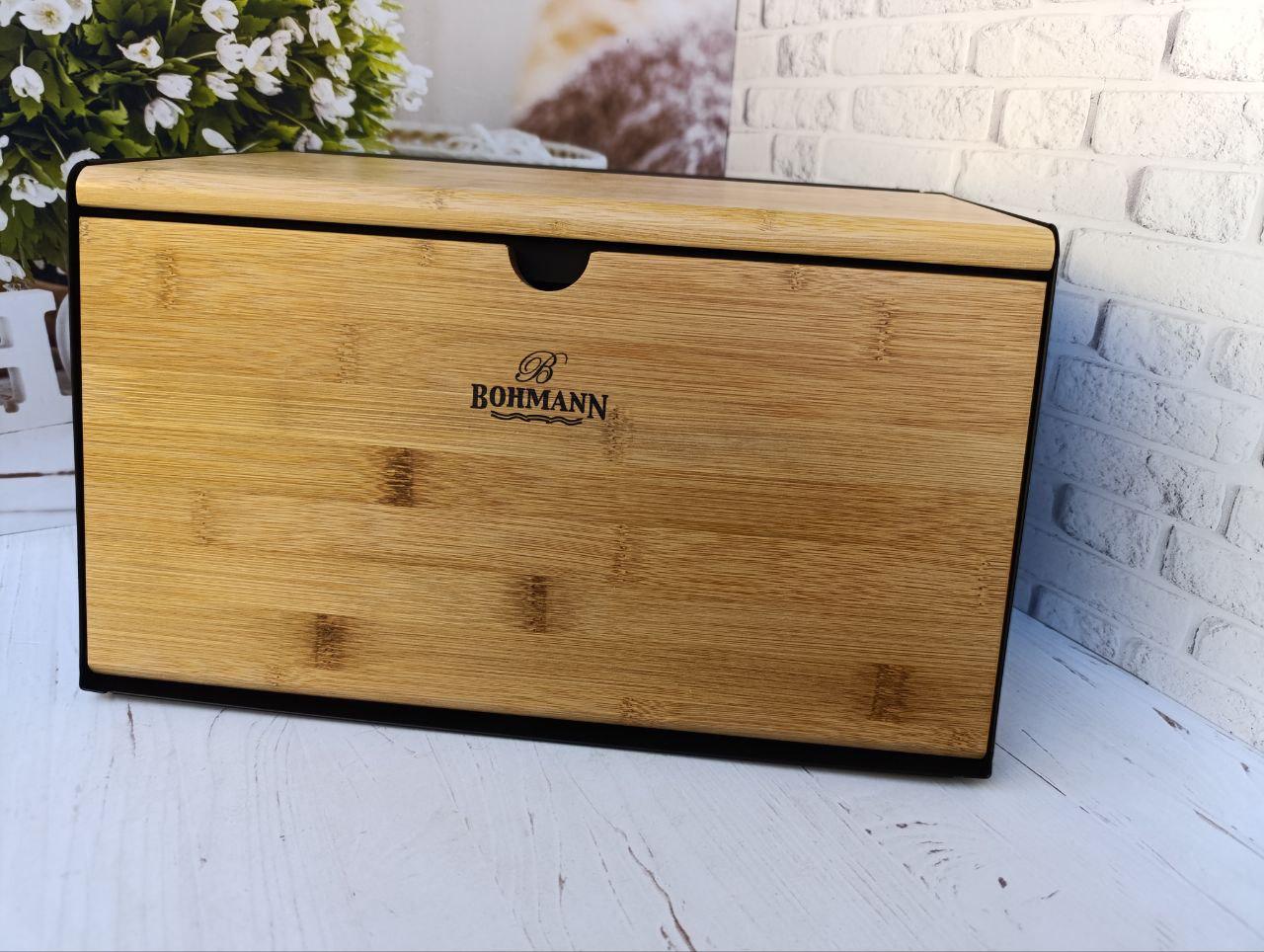 Хлебница Bohmann из дерева и нержавеющей стали 35,8х21,5х29 см (BH-02-547) - фото 2 Хлебница Bohmann из дерева и нержавеющей стали 35,8х21,5х29 см (BH-02-547) - фото 2