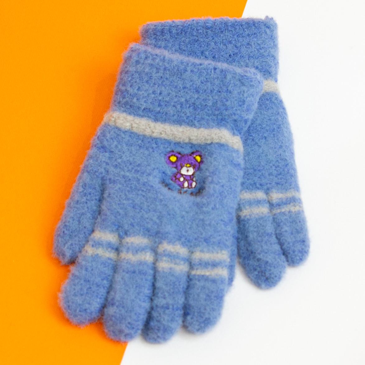 Перчатки детские на 5-7 лет зимние 20-25-1 Голубой (DR010116)