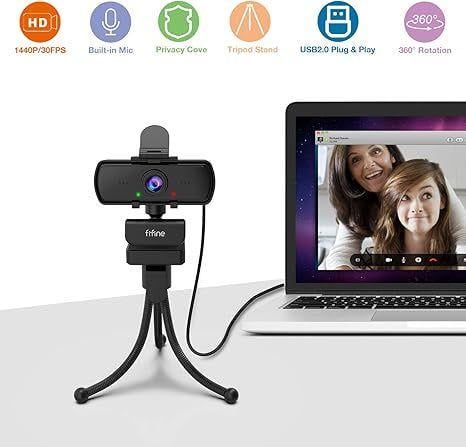 Вебкамера Fifine K420 2K 1440p зі штативом (2428203275) - фото 6