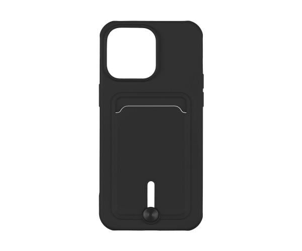 Чохол накладка TPU Colorfull Pocket Card для Apple iPhone 15 Pro Max 18.Black - фото 1