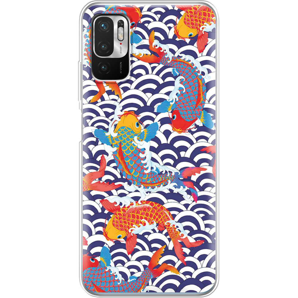 Чохол Boxface Xiaomi Redmi Note 10 5G Koi Fish Прозорий силікон (42639-up2477-42474)