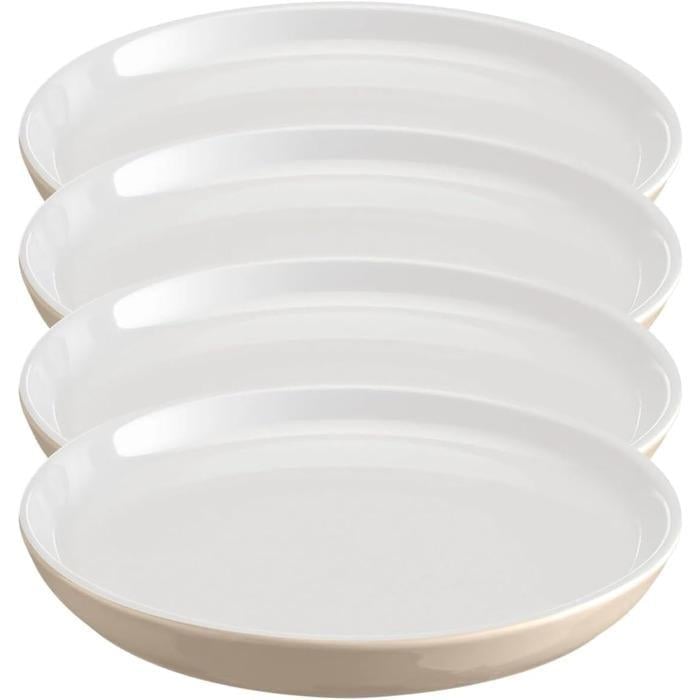 Тарелка десертная Emile Henry Everyday 20,3 см 4 пр. Белый/Кремовой Тарелка десертная Emile Henry Everyday 20,3 см 4 пр. Белый/Кремовой