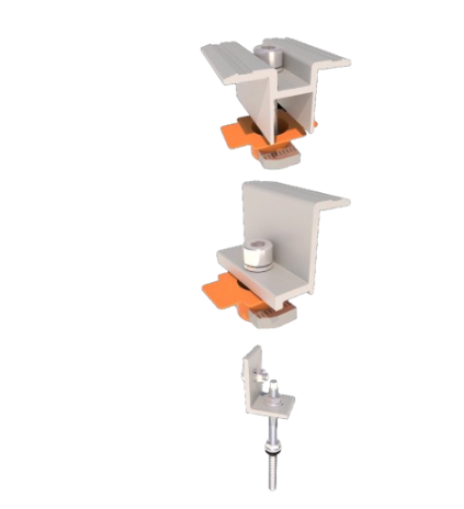 Комплект крепления для солнечных панелей к металлочерепице MetalTile III White