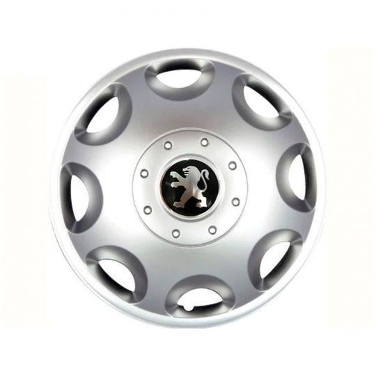 Автомобильные колпаки SKS 300 R15 с логотипом Peugeot 4 шт. Серебристый