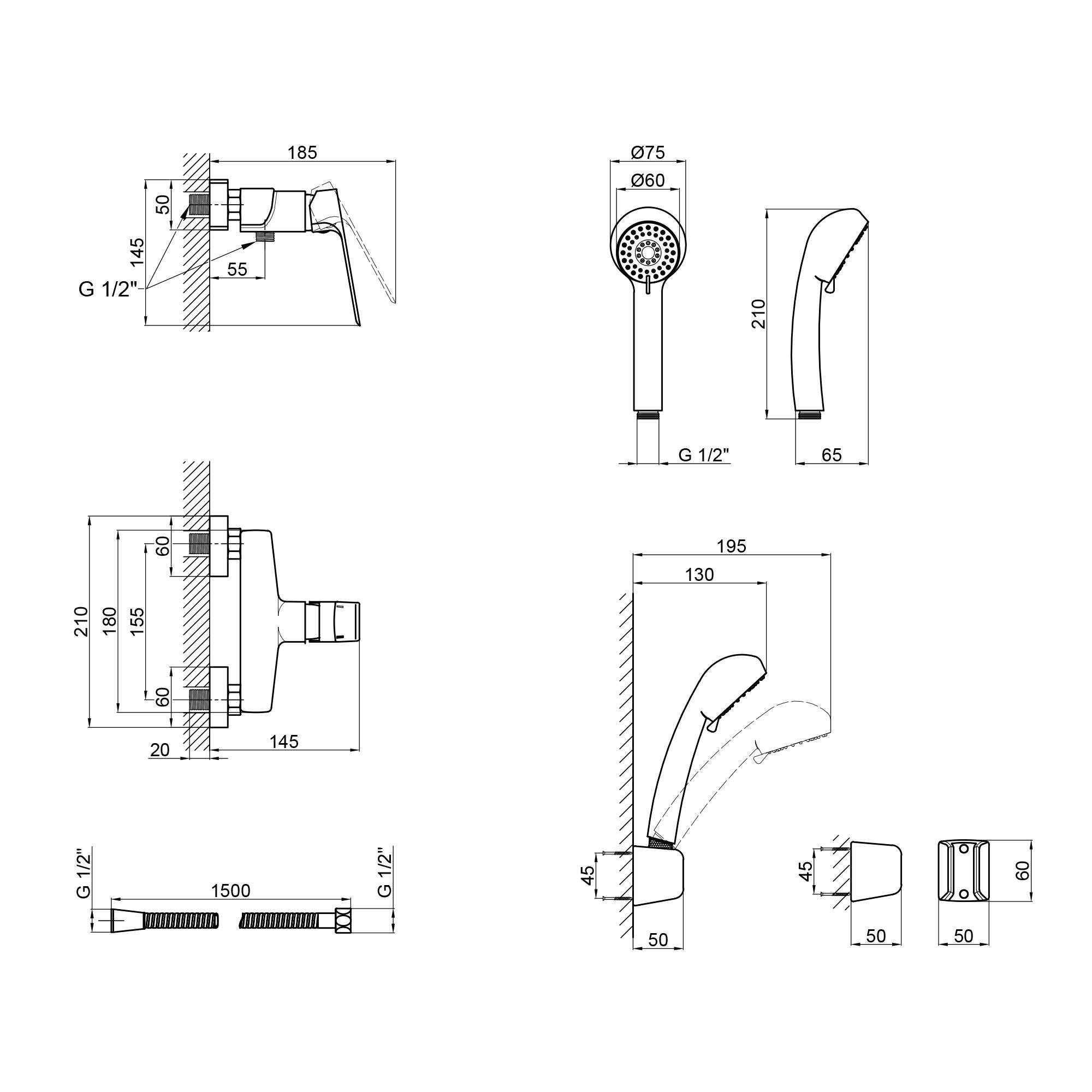 Змішувач для душу Qtap Letel 4053104C (QTLTL4053104C) - фото 2