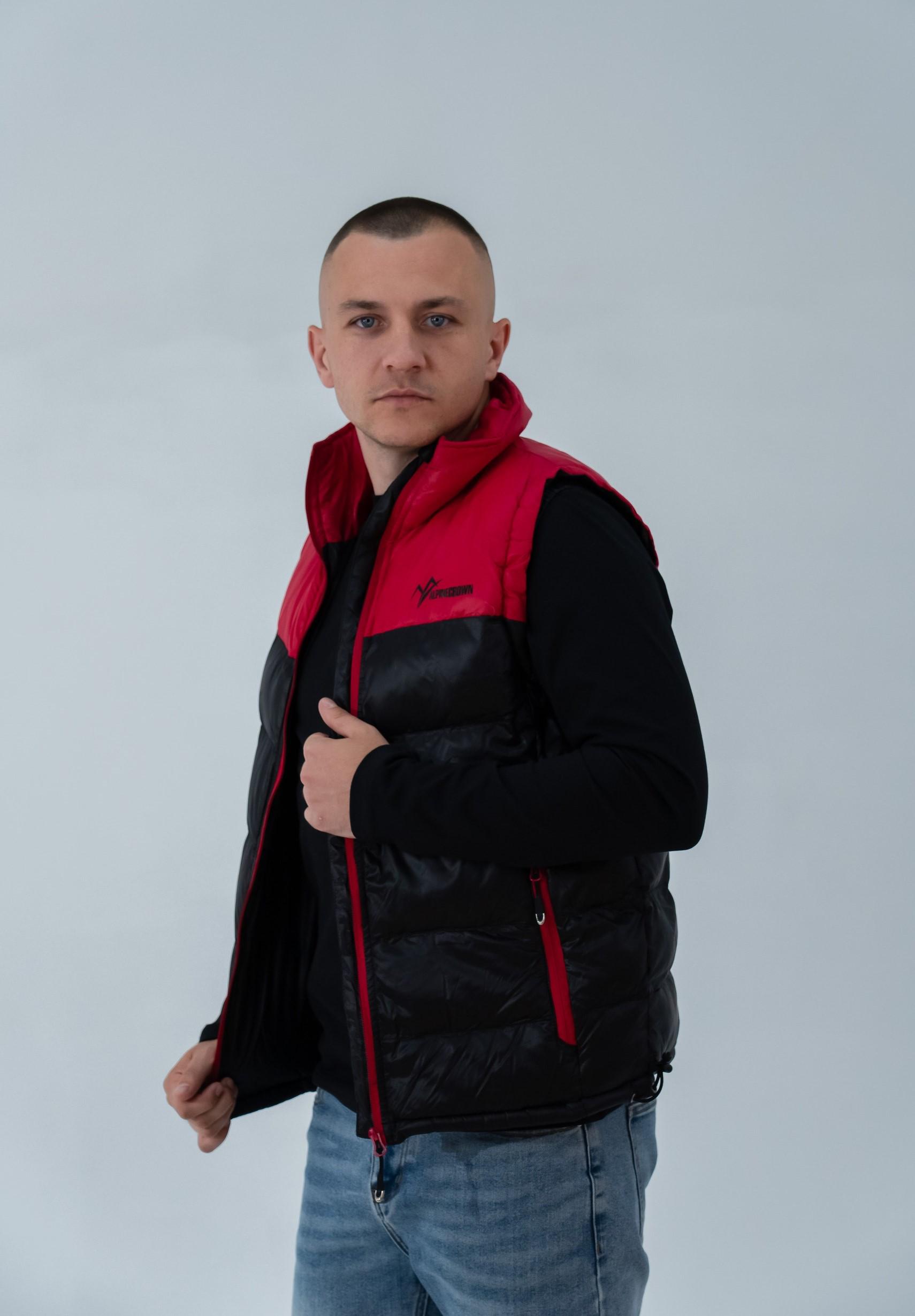 Жилет чоловічий Alpine Crown Vest Aspen ACPV-50748 р. 50 Black/Red - фото 2