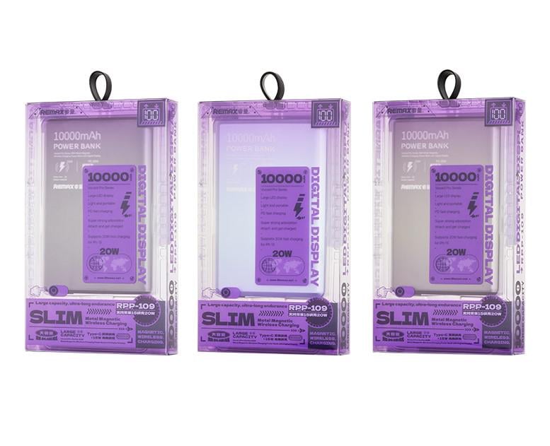 Повербанк Remax RPP-109 10000mAh 20W Metal MagSafe Power Bank Black (101179) - фото 2 Повербанк Remax RPP-109 10000mAh 20W Metal MagSafe Power Bank Black (101179) - фото 2