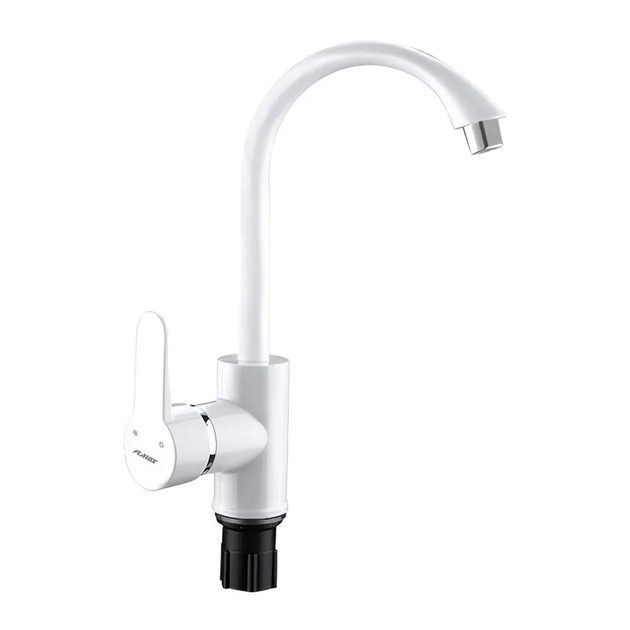 Смеситель для кухни с подводом PLAMIX Leon-011 White (PM0614)