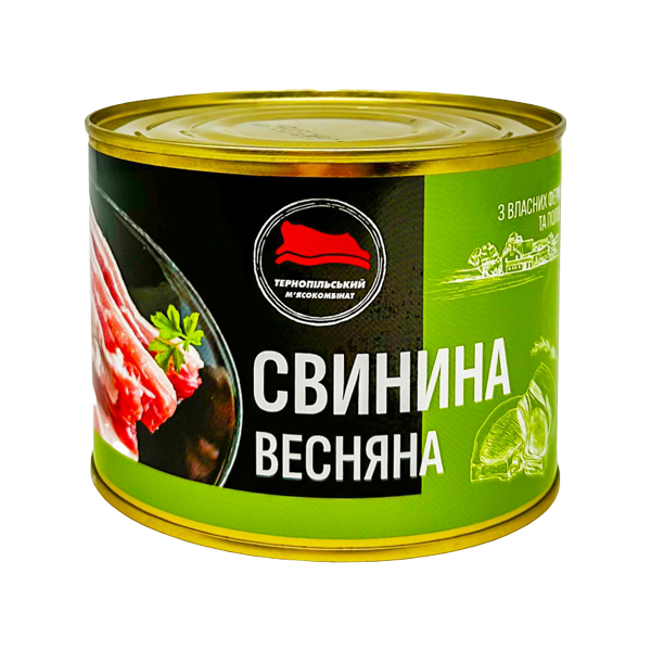 М'ясні консерви Тернопільський м'ясокомбінат "Свинина весняна" 525 г (23573818)