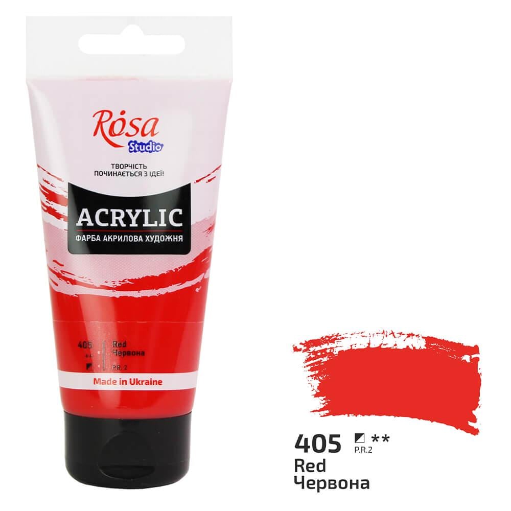 Акриловая краска Rosa Studio 405 75 мл Красный (32241405) - фото 1 Акриловая краска Rosa Studio 405 75 мл Красный (32241405) - фото 1