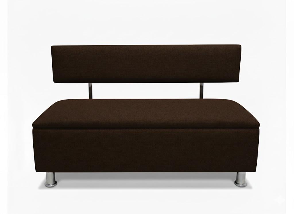 Диван в зону ожидания Сompakt жаккард 120 см Коричневый
