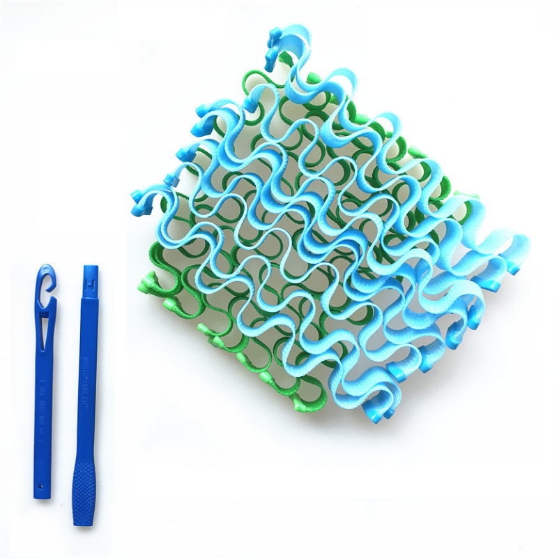 Бигуди Magic Curler Волна 45 см 18 шт. Зелено-голубой