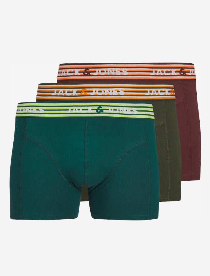Набор трусов боксеров мужских Jack&Jones ADDITIONAL 3 шт. S Коричнево-зеленый/Темно-зеленый/Винно-красный (107739601) Набор трусов боксеров мужских Jack&Jones ADDITIONAL 3 шт. S Коричнево-зеленый/Темно-зеленый/Винно-красный (107739601)