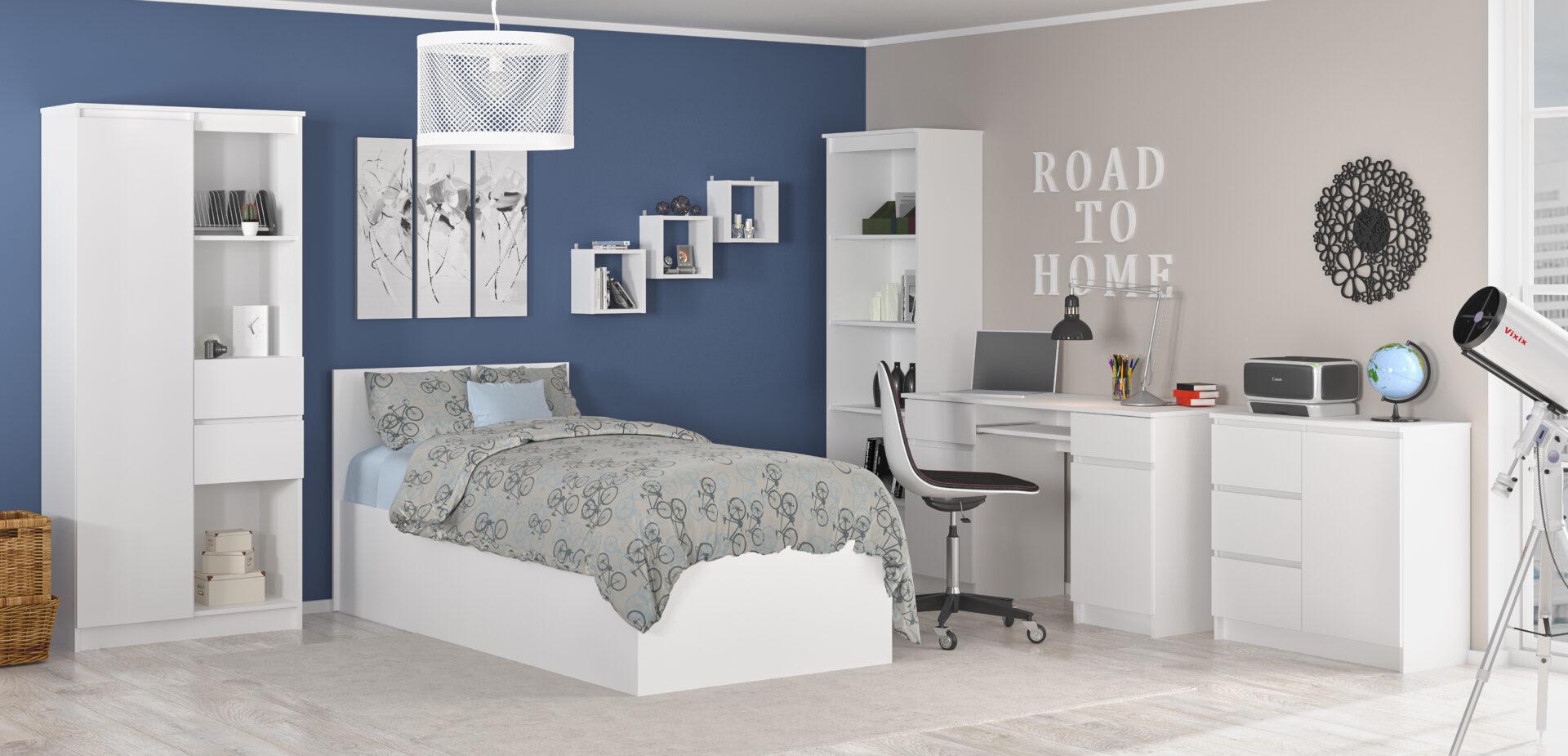 Ліжко односпальне Мебель-Сервіс Bruklin з ламелями 90х200 см Білий (28553746) - фото 2 Ліжко односпальне Мебель-Сервіс Bruklin з ламелями 90х200 см Білий (28553746) - фото 2