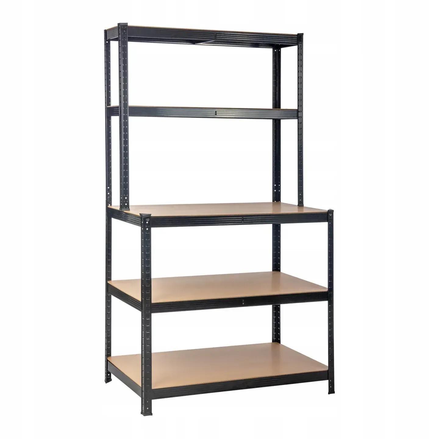 Стелаж збірний металевий Mirpol 100x30/60x180 см полиці 5 шт. навантаження 750 кг Чорний (MIR-RMG-N150) Стелаж збірний металевий Mirpol 100x30/60x180 см полиці 5 шт. навантаження 750 кг Чорний (MIR-RMG-N150)