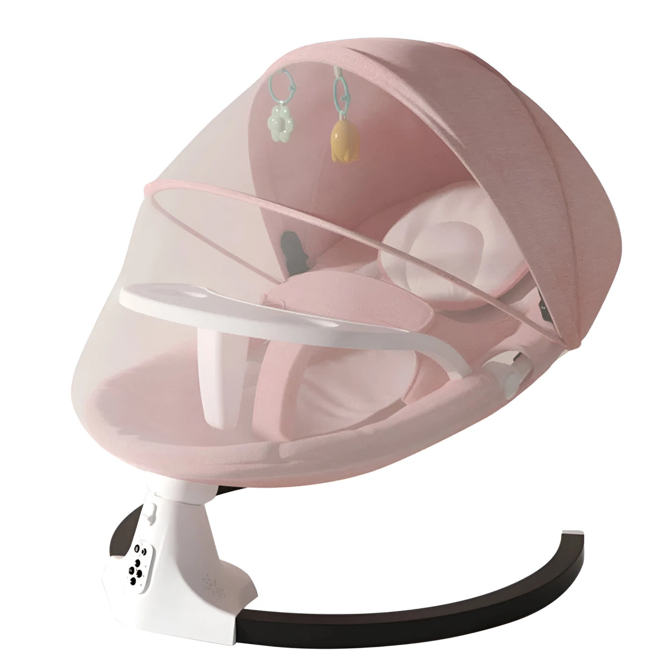 Качели-кресло с регулируемой спинкой/москитной сеткой Bluetooth/таймером и 5 режимами укачивания (KX-34)