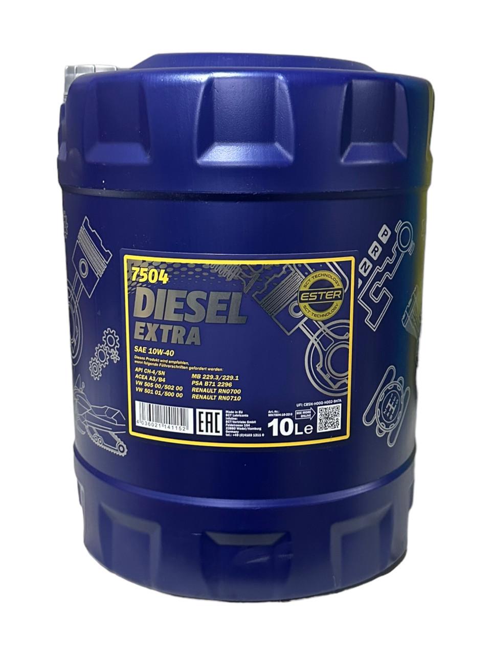 Моторне мастило Mannol Diesel Extra 10W-40 7504 10 л