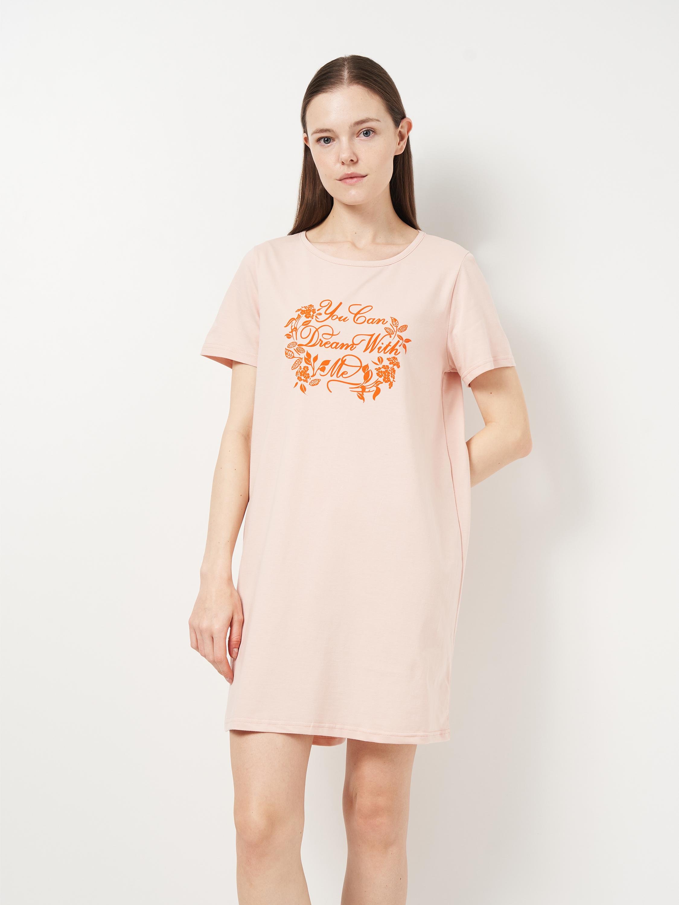 Ночная рубашка женская с коротким рукавом ROZA 210133 XL Персиковый (4824005734205) - фото 1