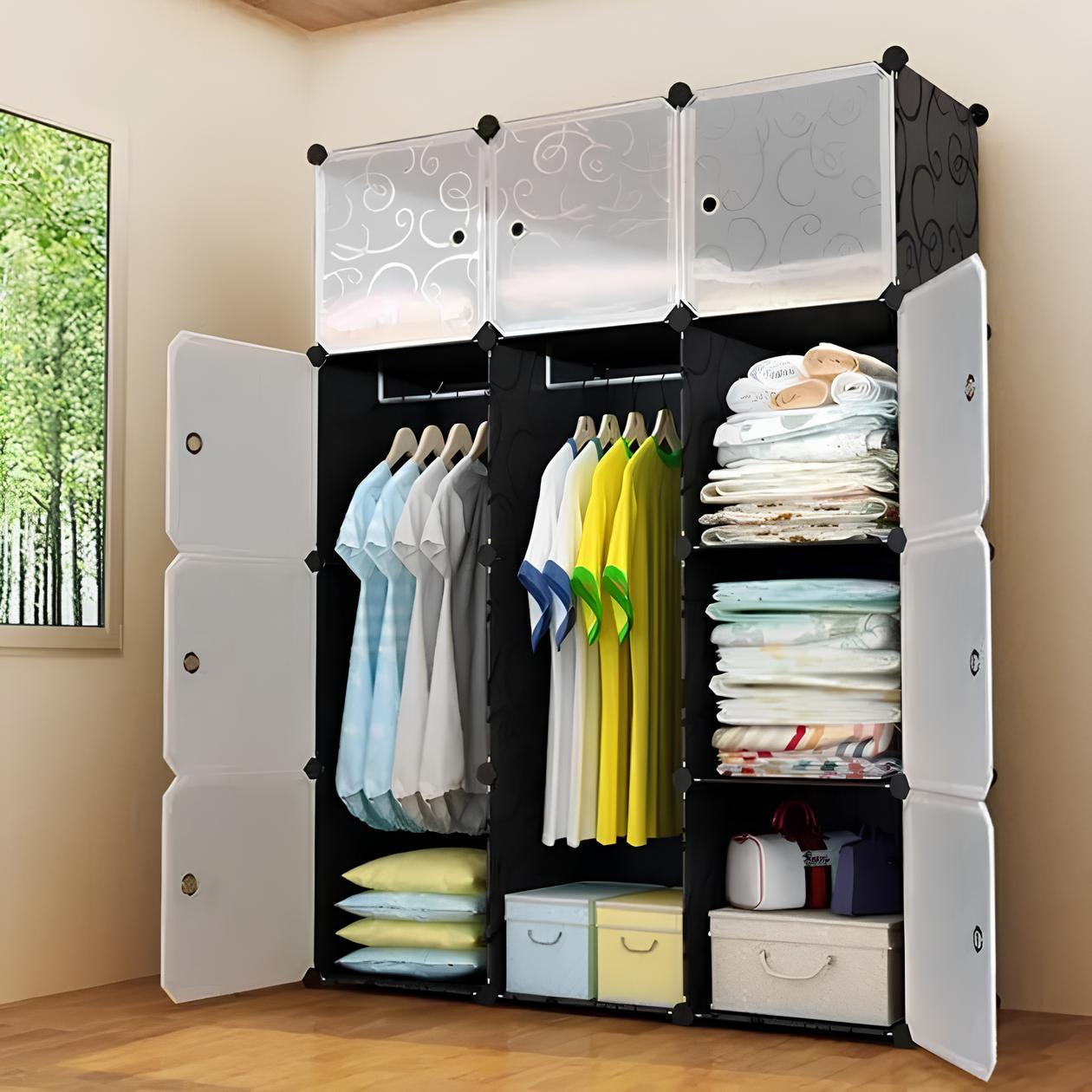 Пластиковый шкаф органайзер сборный МР 312-62 Черный (2666545648)