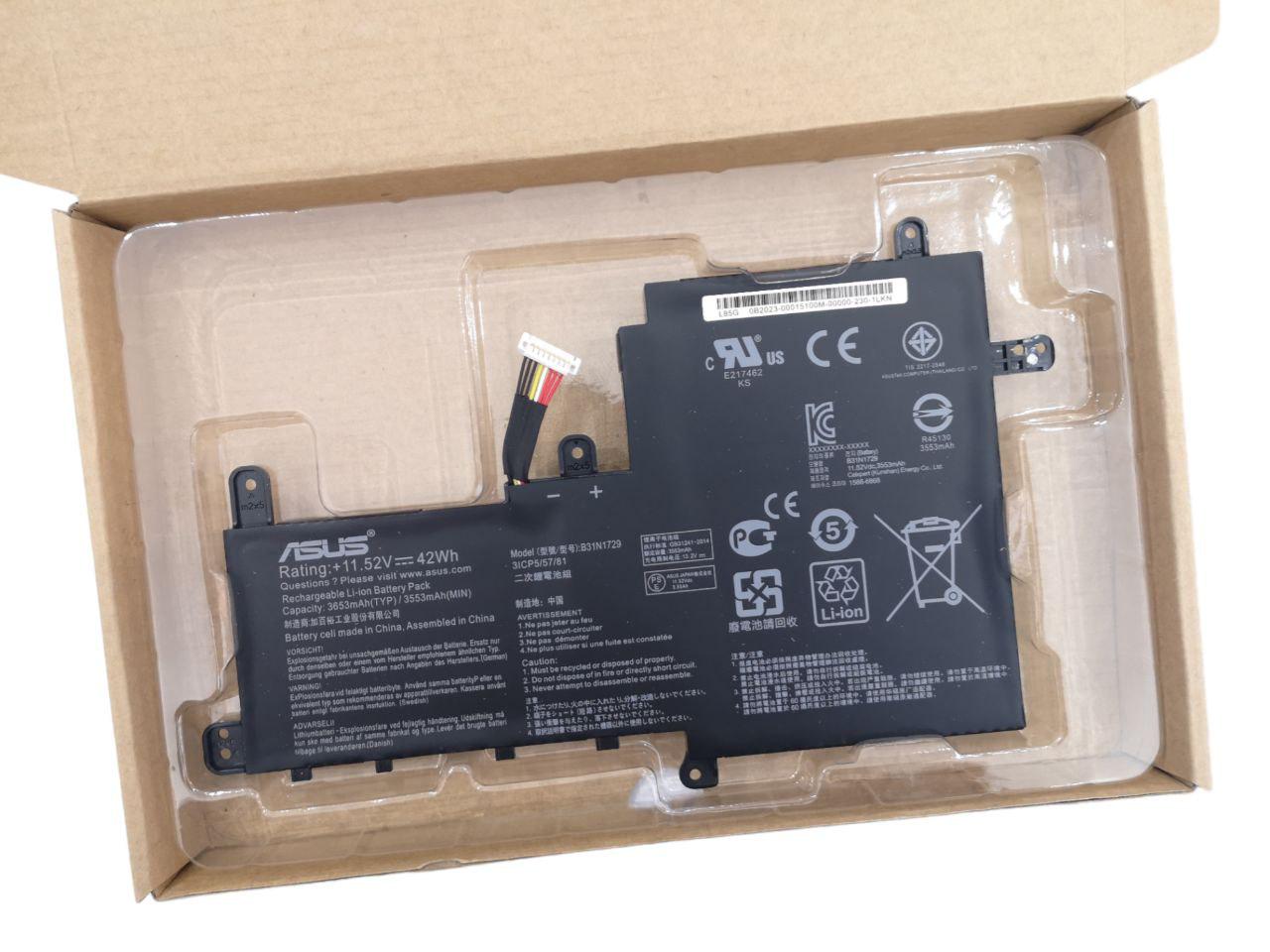 Аккумулятор для Asus VivoBook S15 S530UA/S530UN/S530UF 0B200-02920000/B31N1729 3553 mAh 42Wh (000010110)