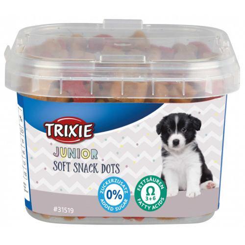 Вітамінізовані ласощі для цуценят Trixie Junior Soft Snack Dots з кальцієм 140 г Курка і ягня