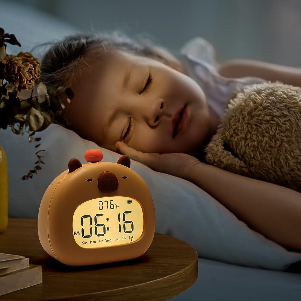 Часы настольные с будильником Капибара аккумуляторные с подсветкой (2462849726) - фото 7 Часы настольные с будильником Капибара аккумуляторные с подсветкой (2462849726) - фото 7