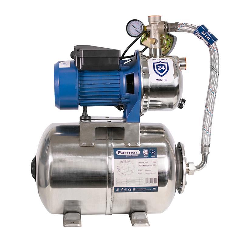 Насосная станция Farmer Jet 100S 1,1 кВт 24 л нержавейка (68257)