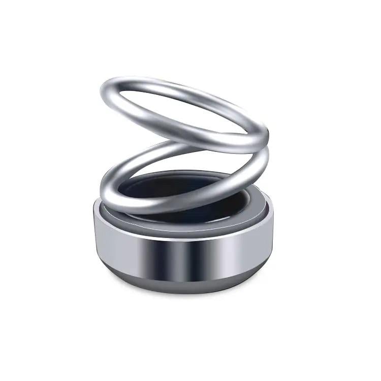 Ароматизатор автомобильный Кольца левитации на солнечной батарее Серебристый