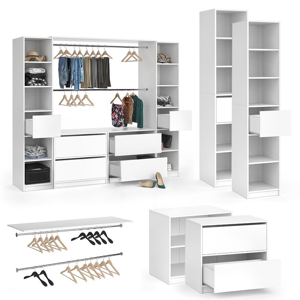 Гардероб модульный готовый Vicco Visit XXXL Белый - фото 4 Гардероб модульный готовый Vicco Visit XXXL Белый - фото 4