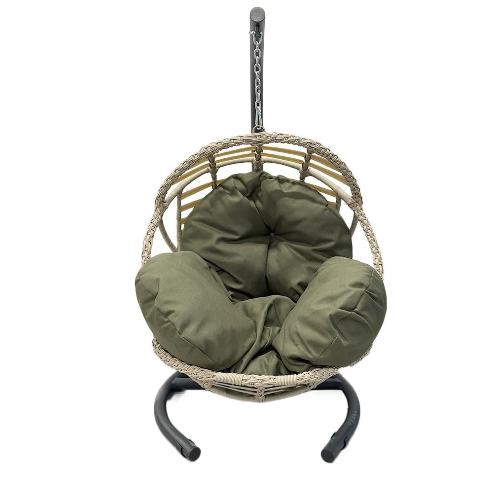 Кресло кокон подвесное SNMZ KIDS из искусственного ротанга Бежевый