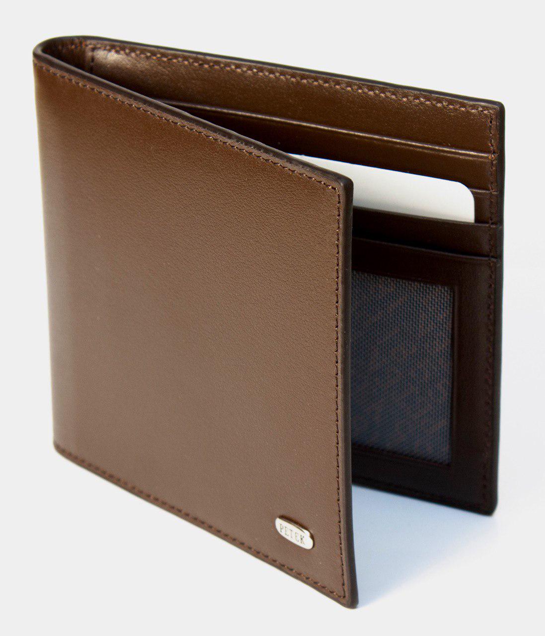 Затискач для купюр чоловічий Petek 22030 шкіряний Коричневий (22030-000-222)