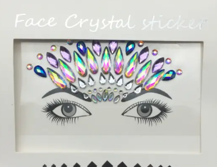 Наклейки камінці на обличчя блискучі One size Різнокольоровий (9088/19) Наклейки камінці на обличчя блискучі One size Різнокольоровий (9088/19)