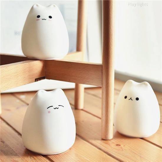 Світильник-нічник дитячий Little Cat Silicone Light 7 RGB кольорів (730669kmt) - фото 2