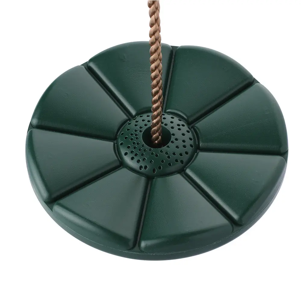 Качель-тарзанка детская подвесная на канате круглая WCG для дома/дачи/сада/игровой площадки Зеленый (W-112g1)