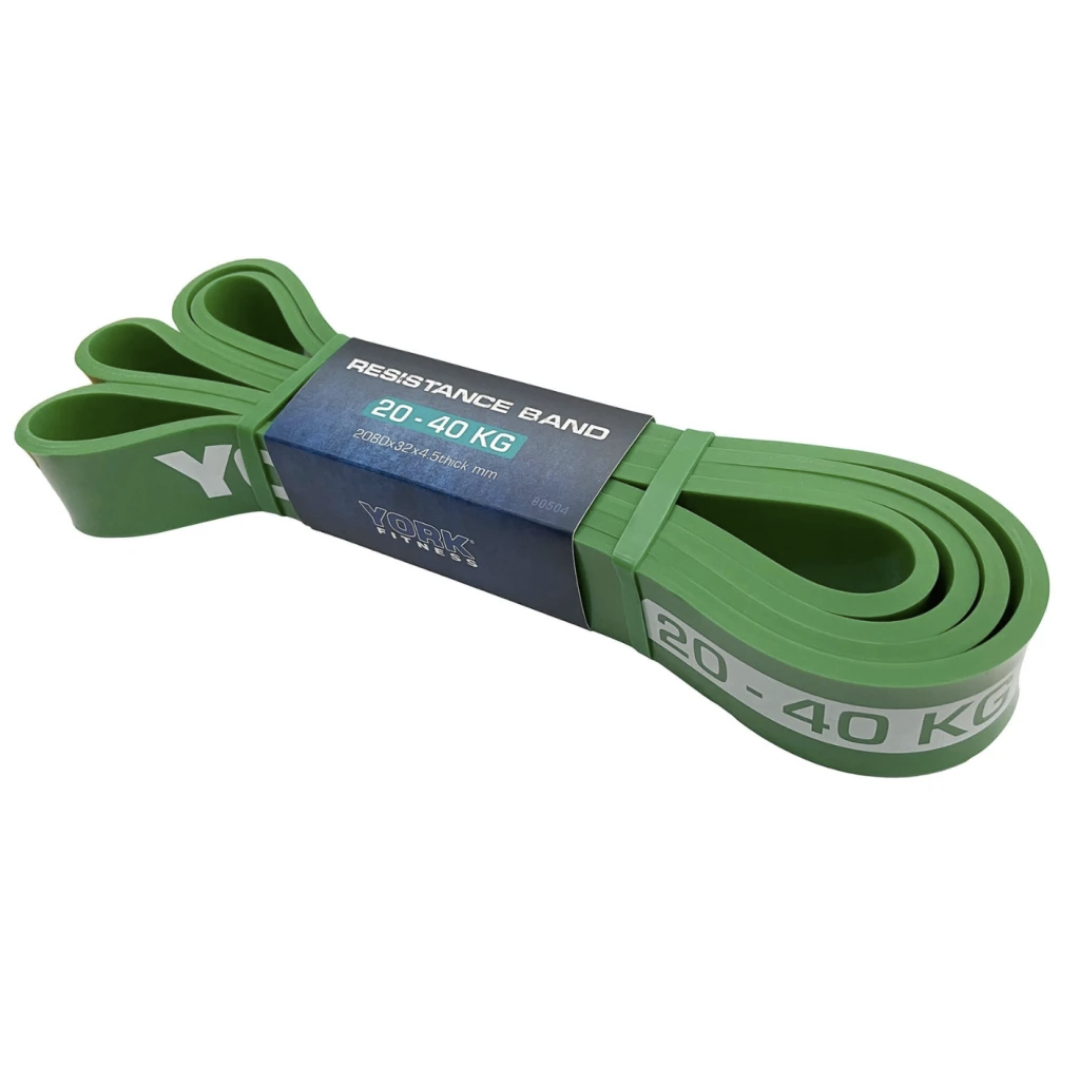 Резинка для фитнеса York 2080x32x4,5 мм 20-40 кг Зеленый (3545) - фото 4