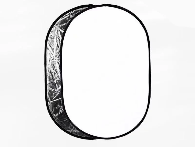 Отражатель 60x90 см 2в1 для фото рефлектор Серебристый/Белый