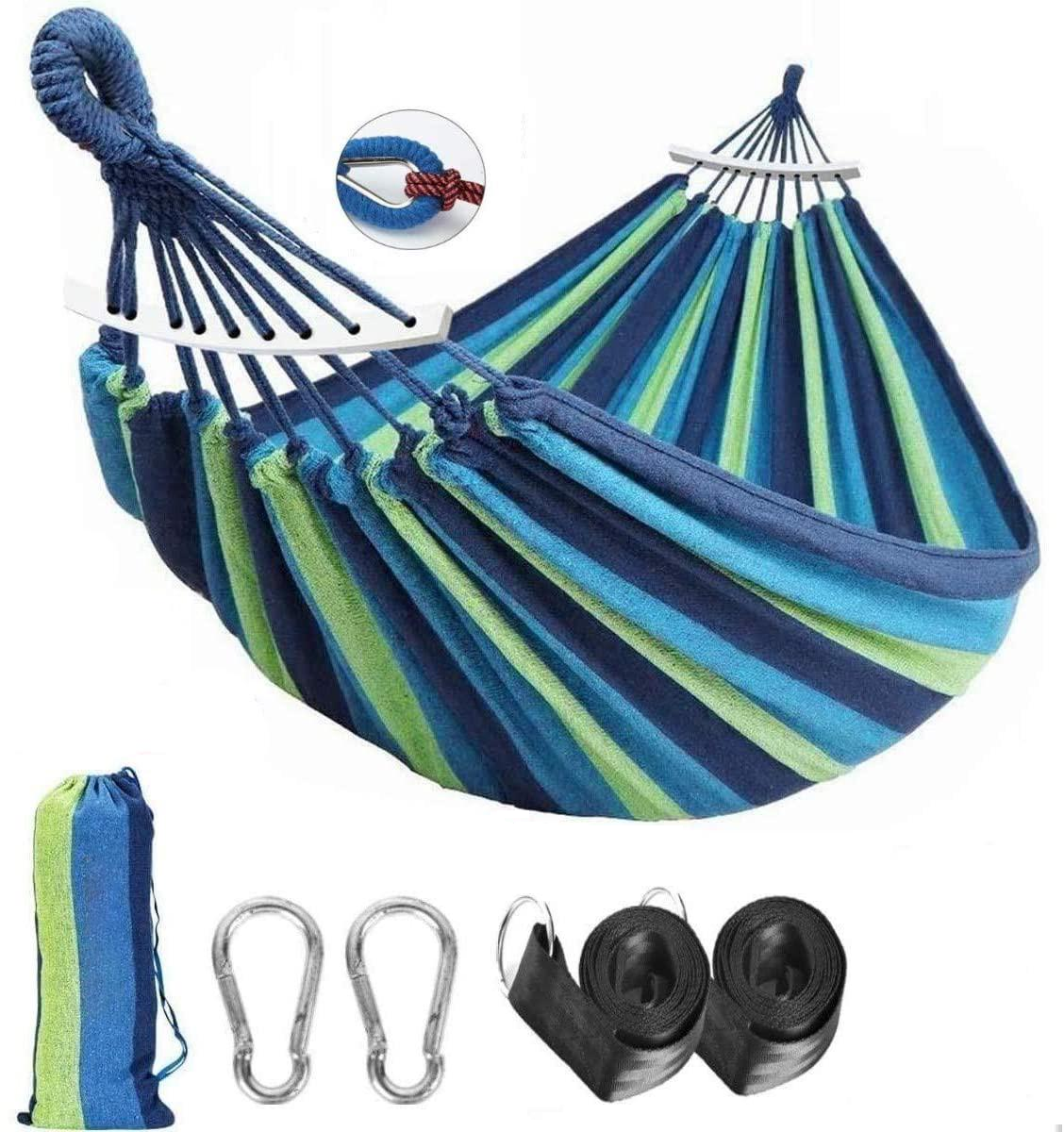 Гамак двомісний з планкою WCG Summer XXL 200х150 см Зелений (H-17-1-1-01) - фото 3