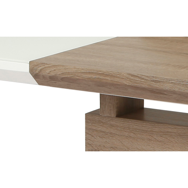 Стіл обідній розкладний GT K-6101 140-180x80x76 см White/Cappucino - фото 7