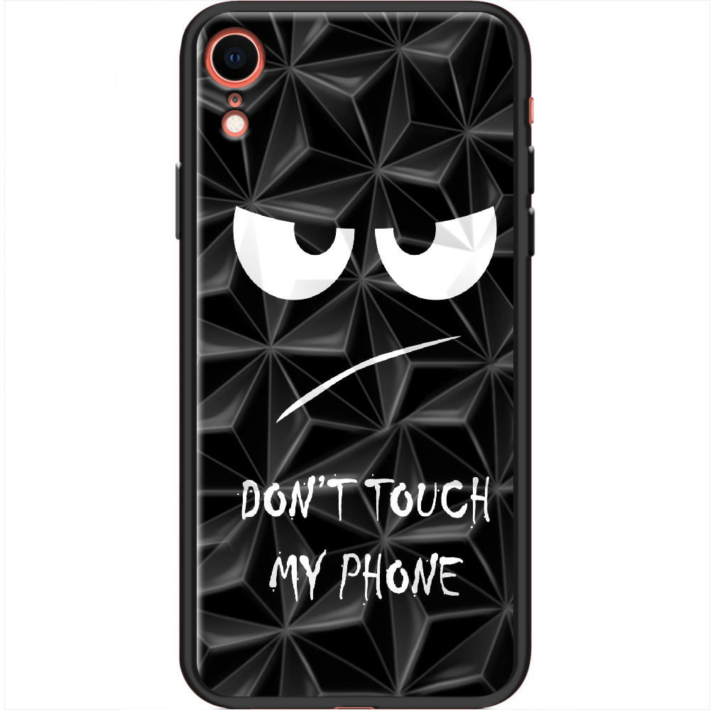 Чехол Boxface iPhone XR Don't Touch my Phone Черный силикон с призмой (35417-up535-37859)