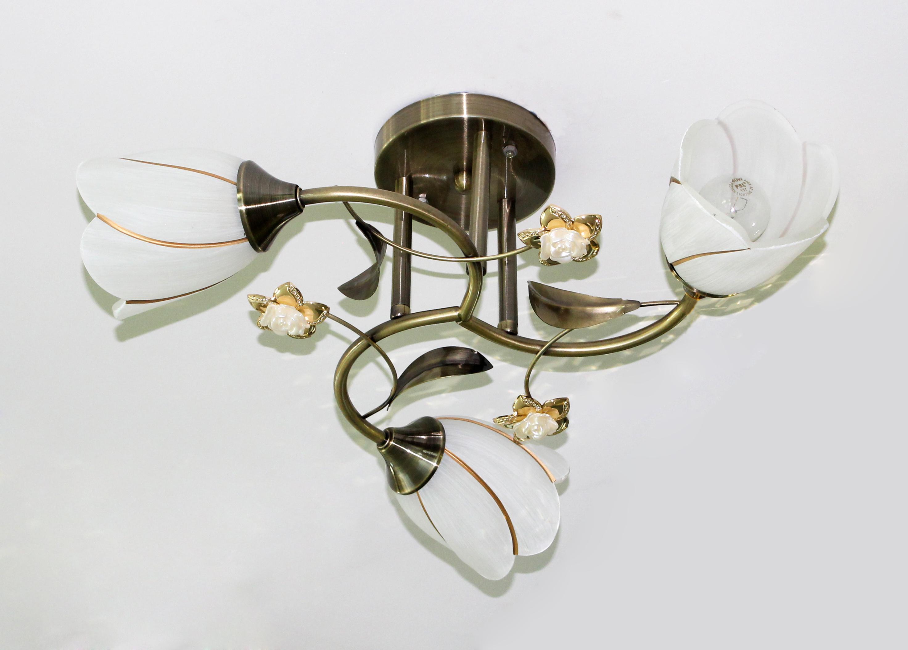 Люстра в спальню с плафонами Sirius B N1508/3 AB - фото 1