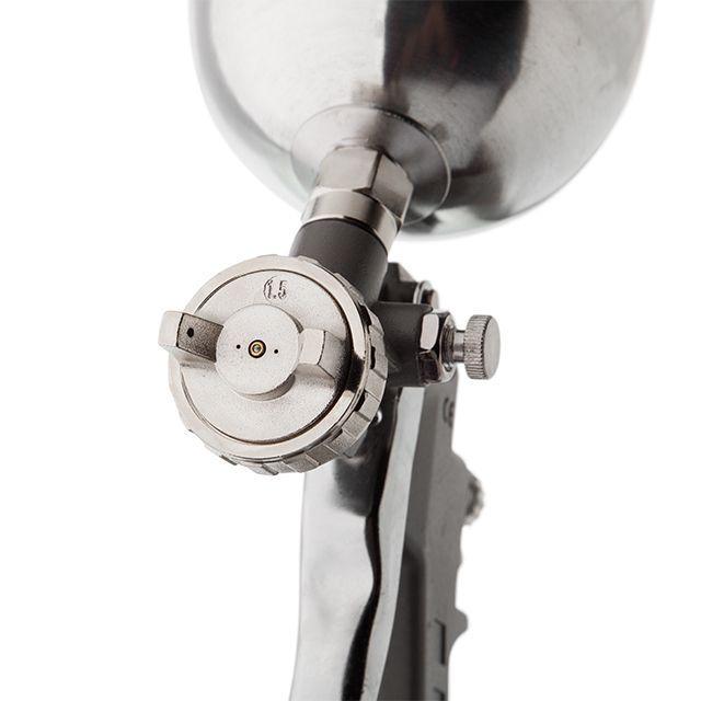 Фарбопульт пневматичний Intertool PT-0205 HP форсунка 1,5 мм верхній металевий бачок 600 мл 5 bar (1649361546) - фото 5 Фарбопульт пневматичний Intertool PT-0205 HP форсунка 1,5 мм верхній металевий бачок 600 мл 5 bar (1649361546) - фото 5