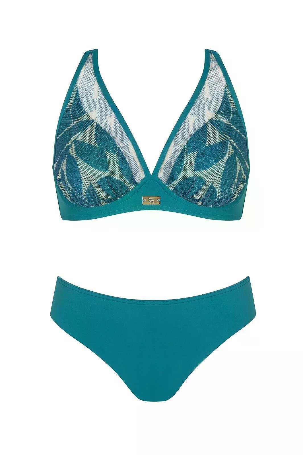 Купальник роздільний із м'якою чашкою без поролону Self 115МS1 Зелений (S-115MS1/5) - фото 2