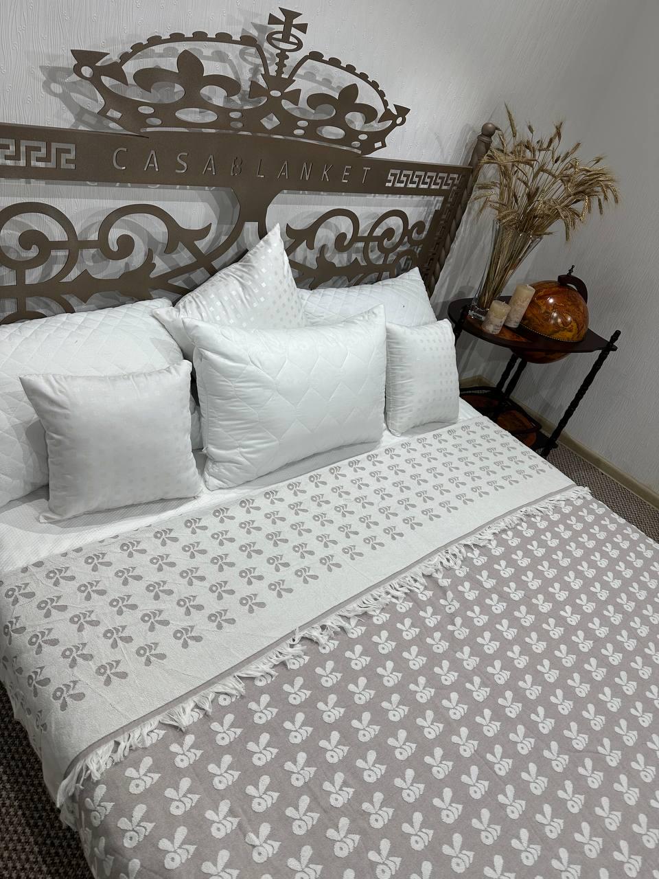 Простирадло махрове Koloco 200x230 см Бежевий - фото 5