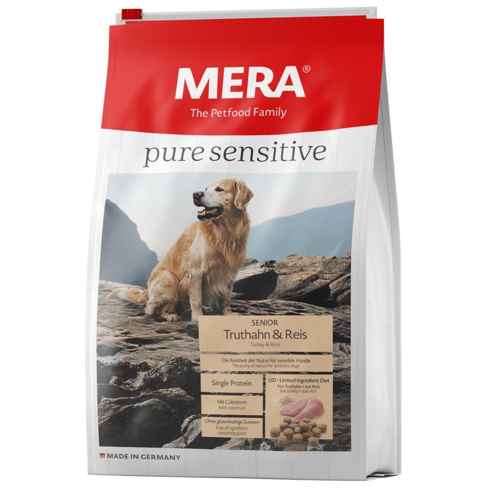 Корм сухой MERA Pure Sensitive Dog Senior Truthahn&Reis з індичкою для літніх собак усіх порід 12,5 кг (4025877570506) - фото 1