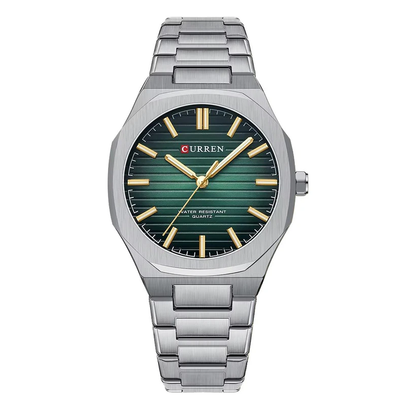 Наручний годинник Curren Сurren 8456 Silver/Green Наручний годинник Curren Сurren 8456 Silver/Green
