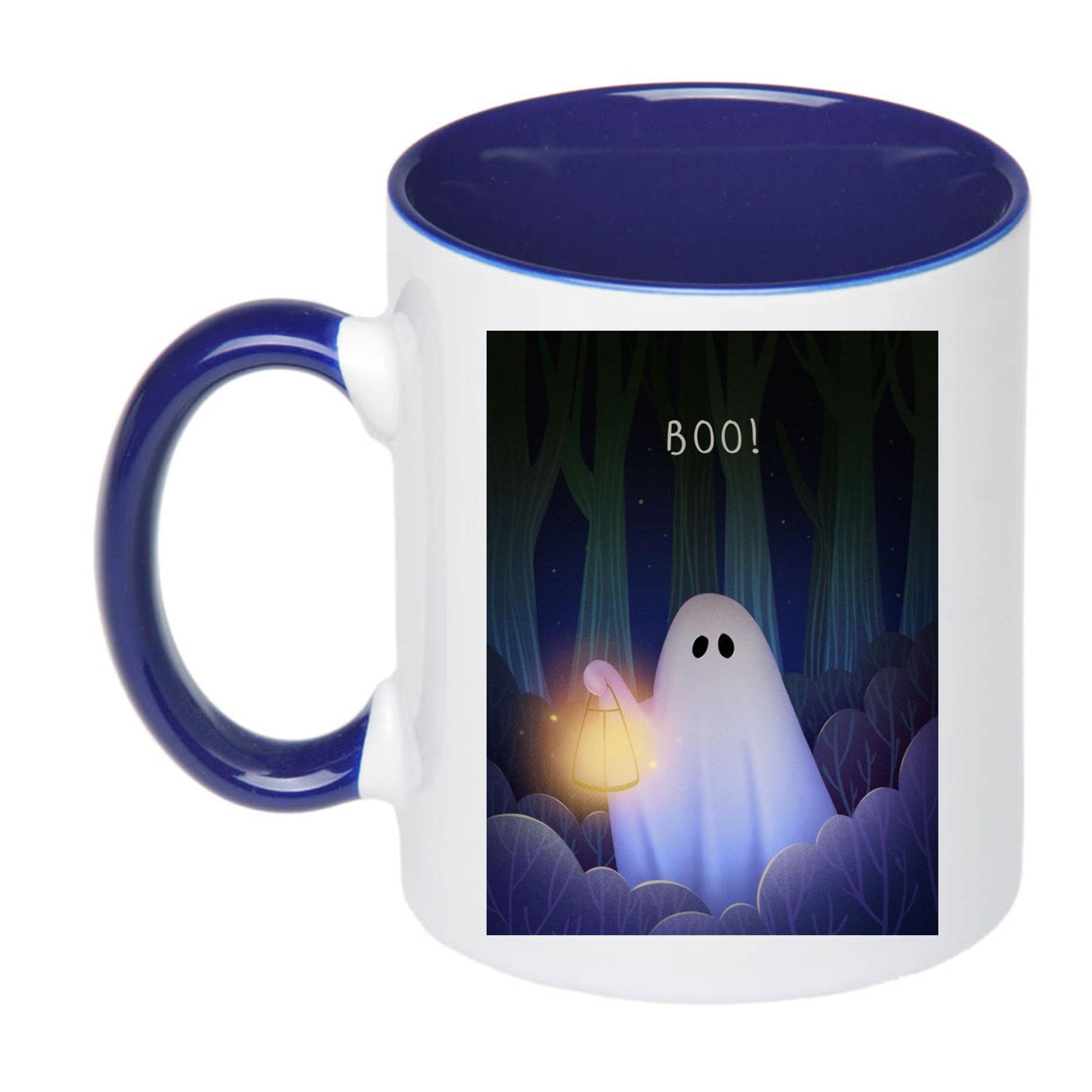 Чашка с печатью Boo! 330 мл Синий (20830) - фото 1 Чашка с печатью Boo! 330 мл Синий (20830) - фото 1