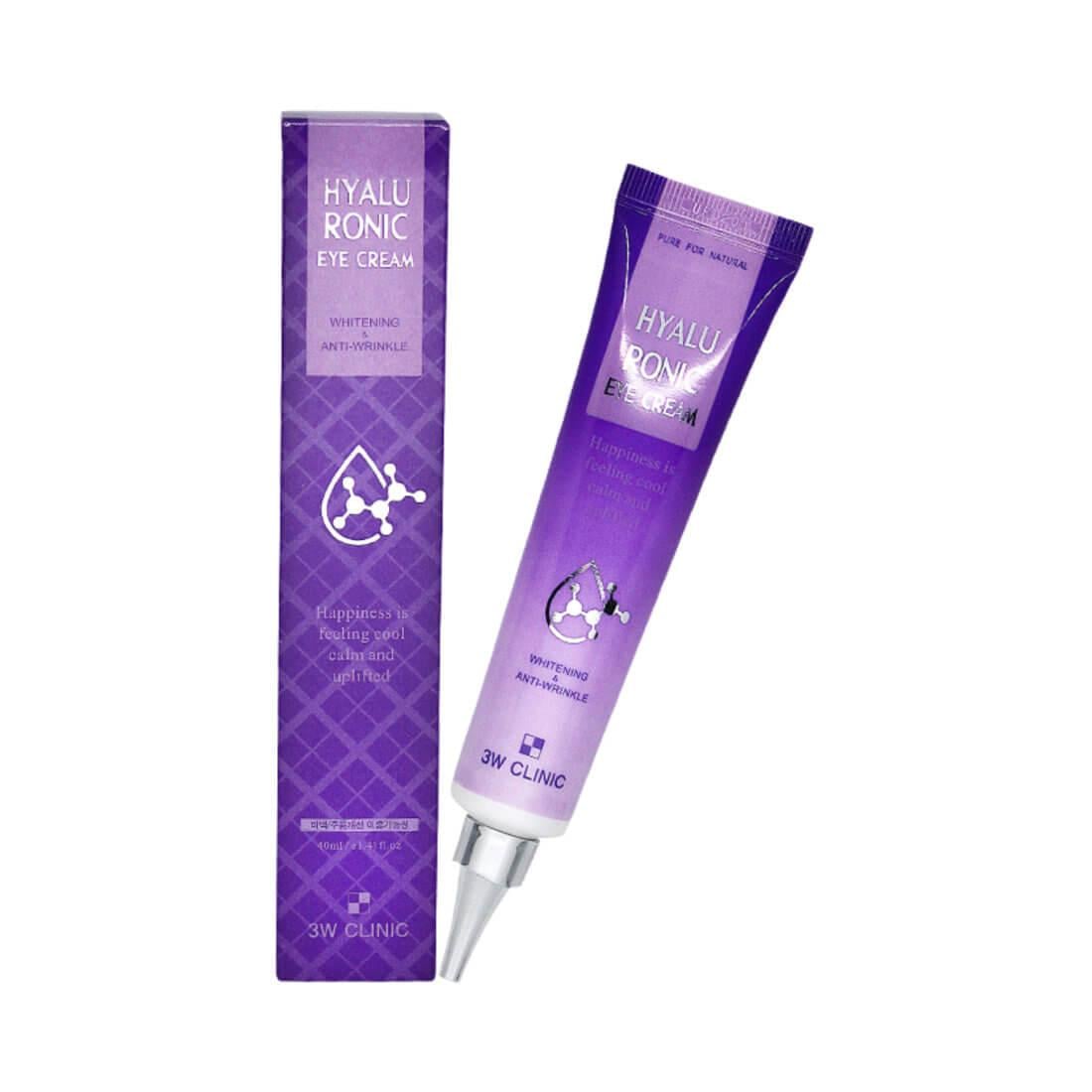 Крем зволожувальний для повік із гіалуроновою кислотою 3W Clinic Hyaluronic Eye Cream 40 мл (1531114792)