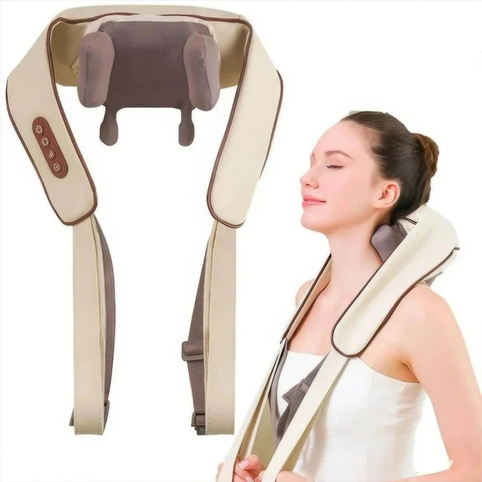 Масажер для шиї та плечей Massager Shoulder Neck Waist Back Legs Бежевий (1010638-Beige) - фото 8